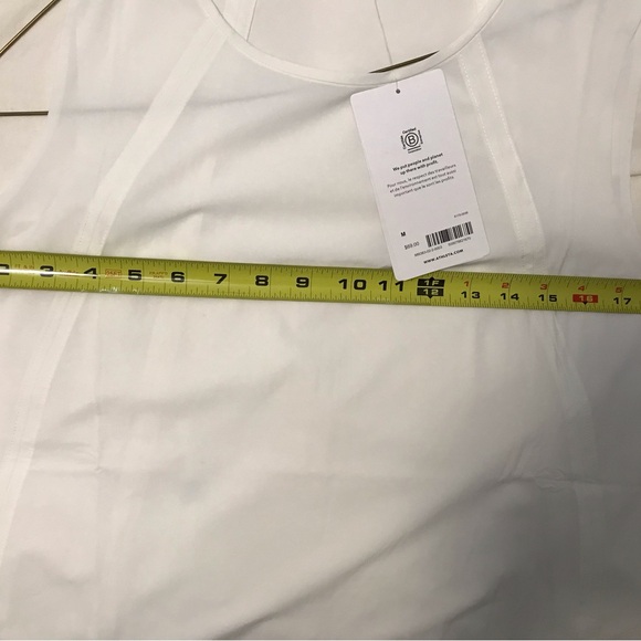 Athleta White Zephyr Refined Tank Top Size Medium Minimalist Office - Picture 5 of 5